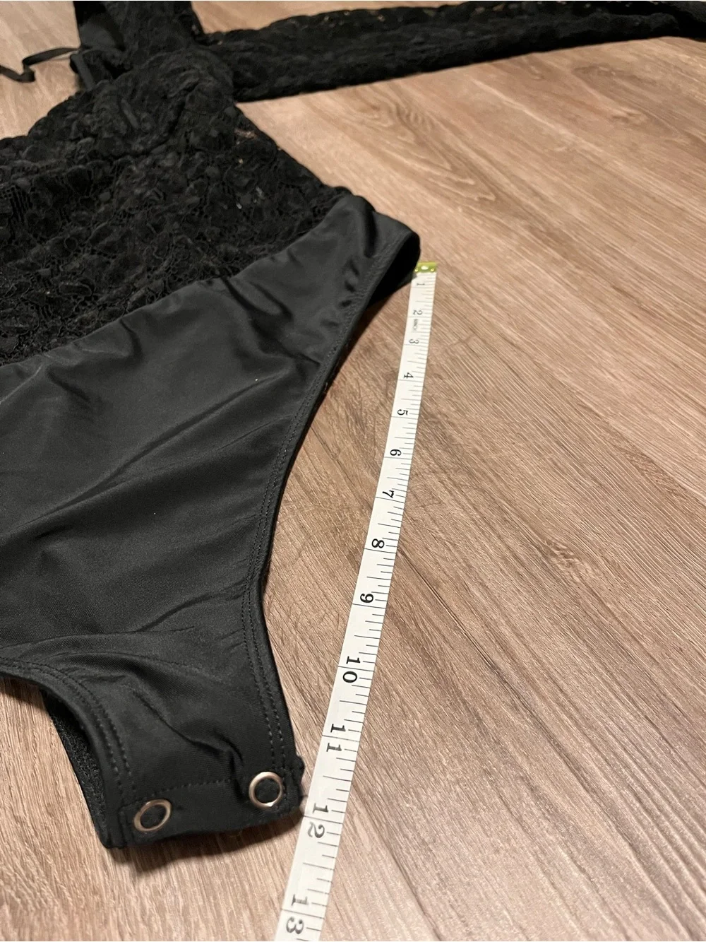 Michael Costello x Revolve Black Lace Long-Sleeve Bodysuit